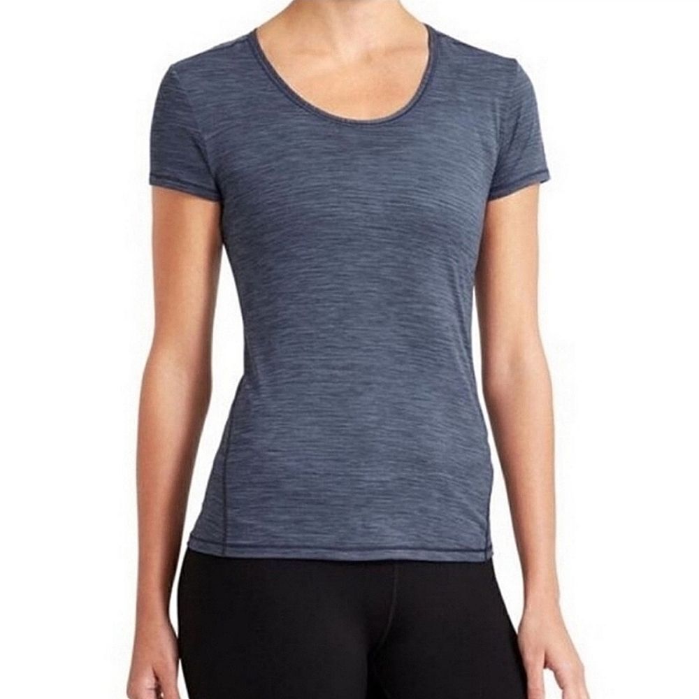 Athleta Blue Heather Short Sleeve Tee